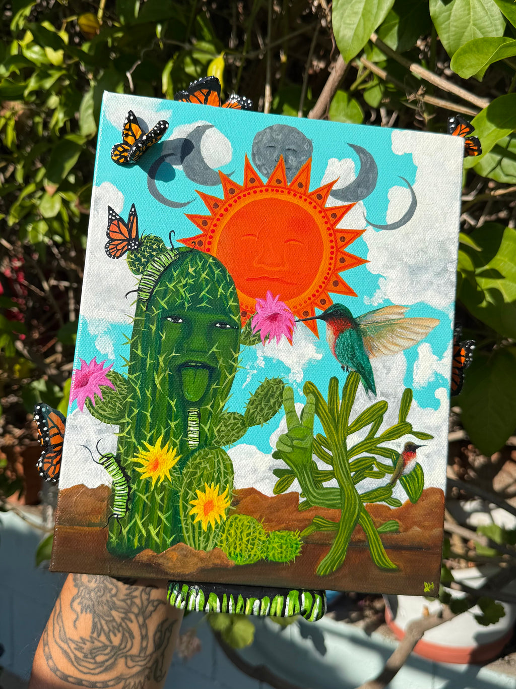 Saguaros y Chollas Original Painting