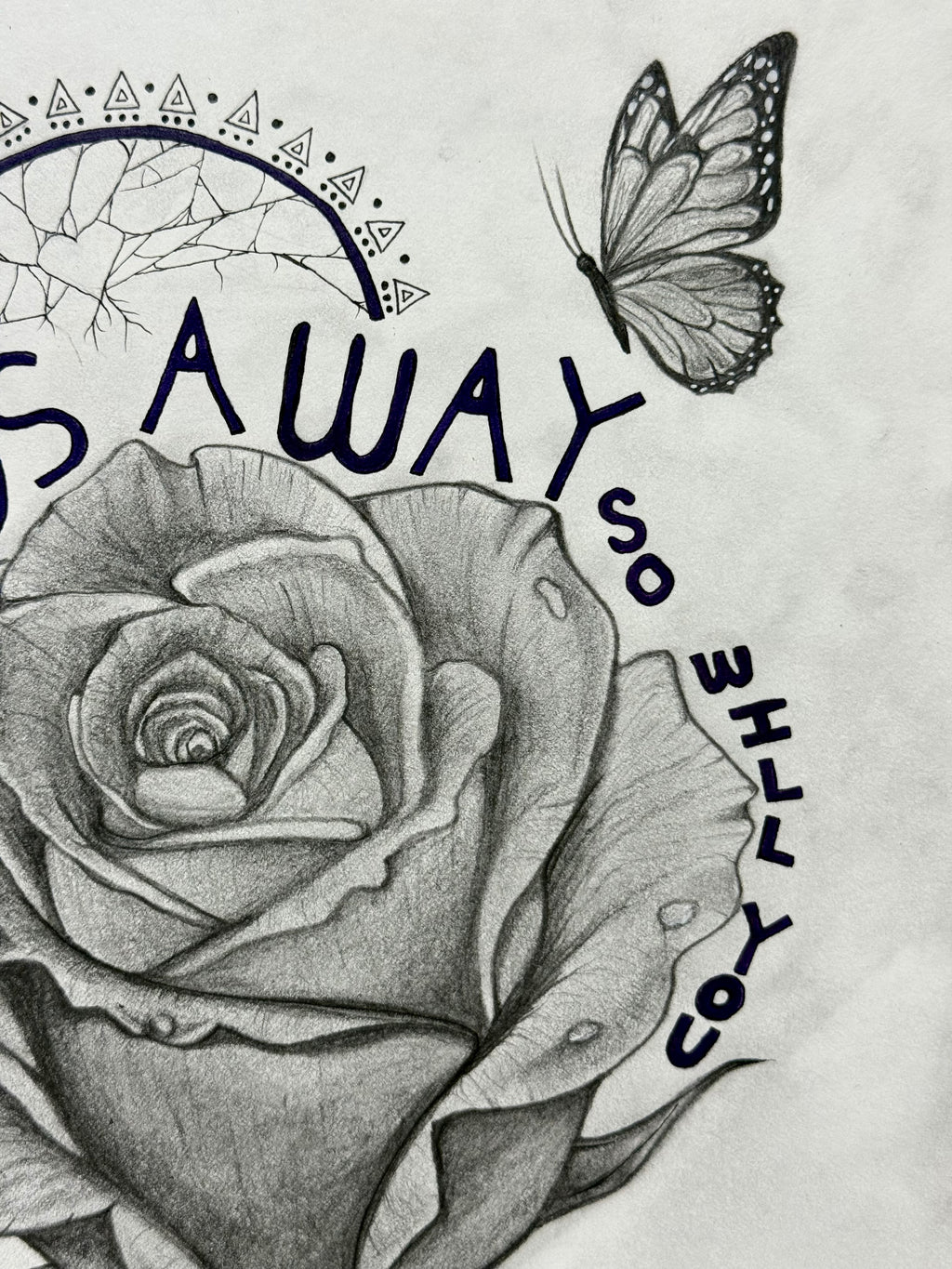 Life Finds A Way Original Drawing