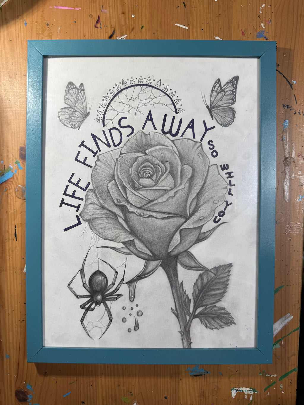 Life Finds A Way Original Drawing