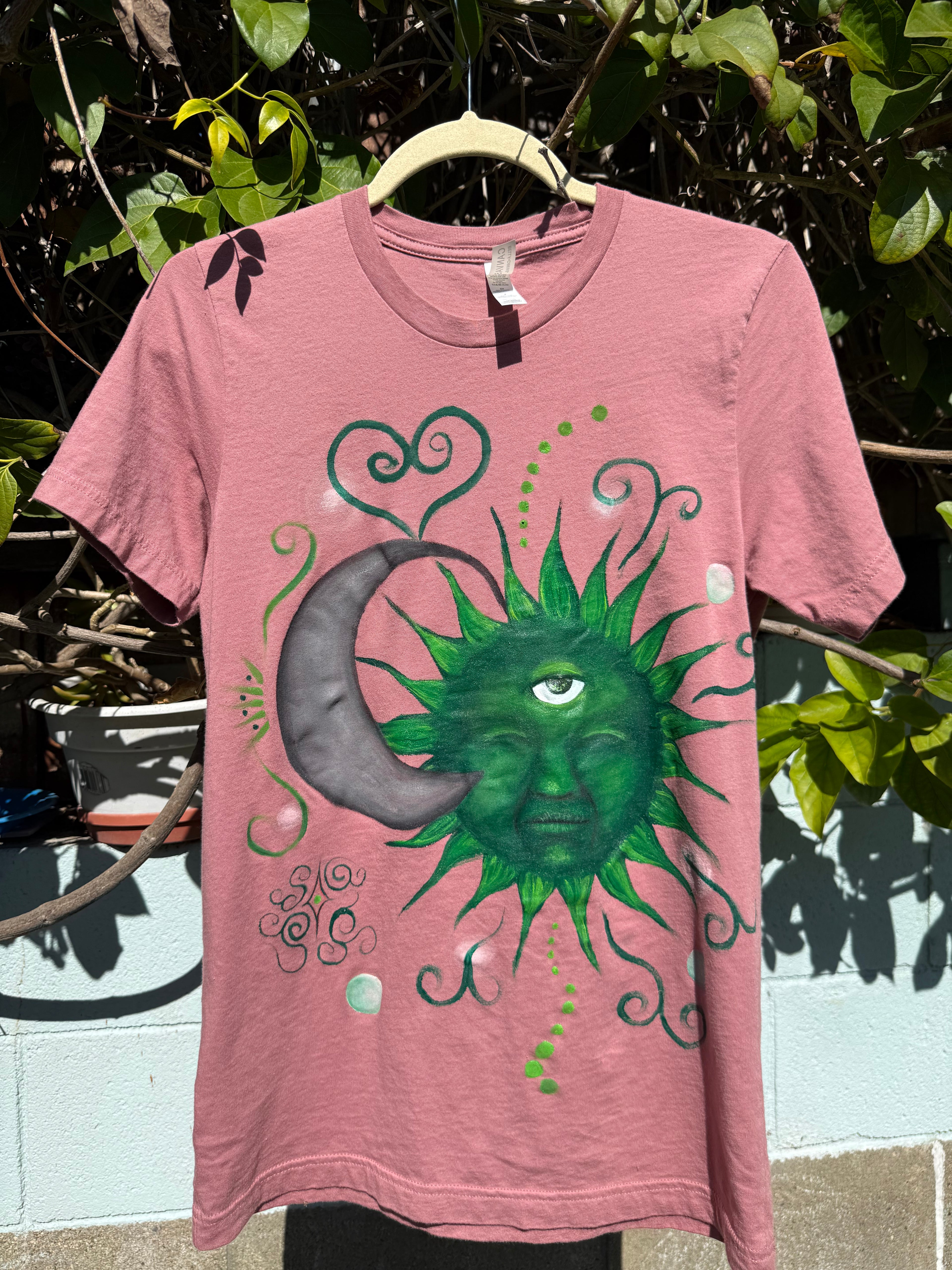 Sun & moon Hand Painted Tshirt 🌙🌞