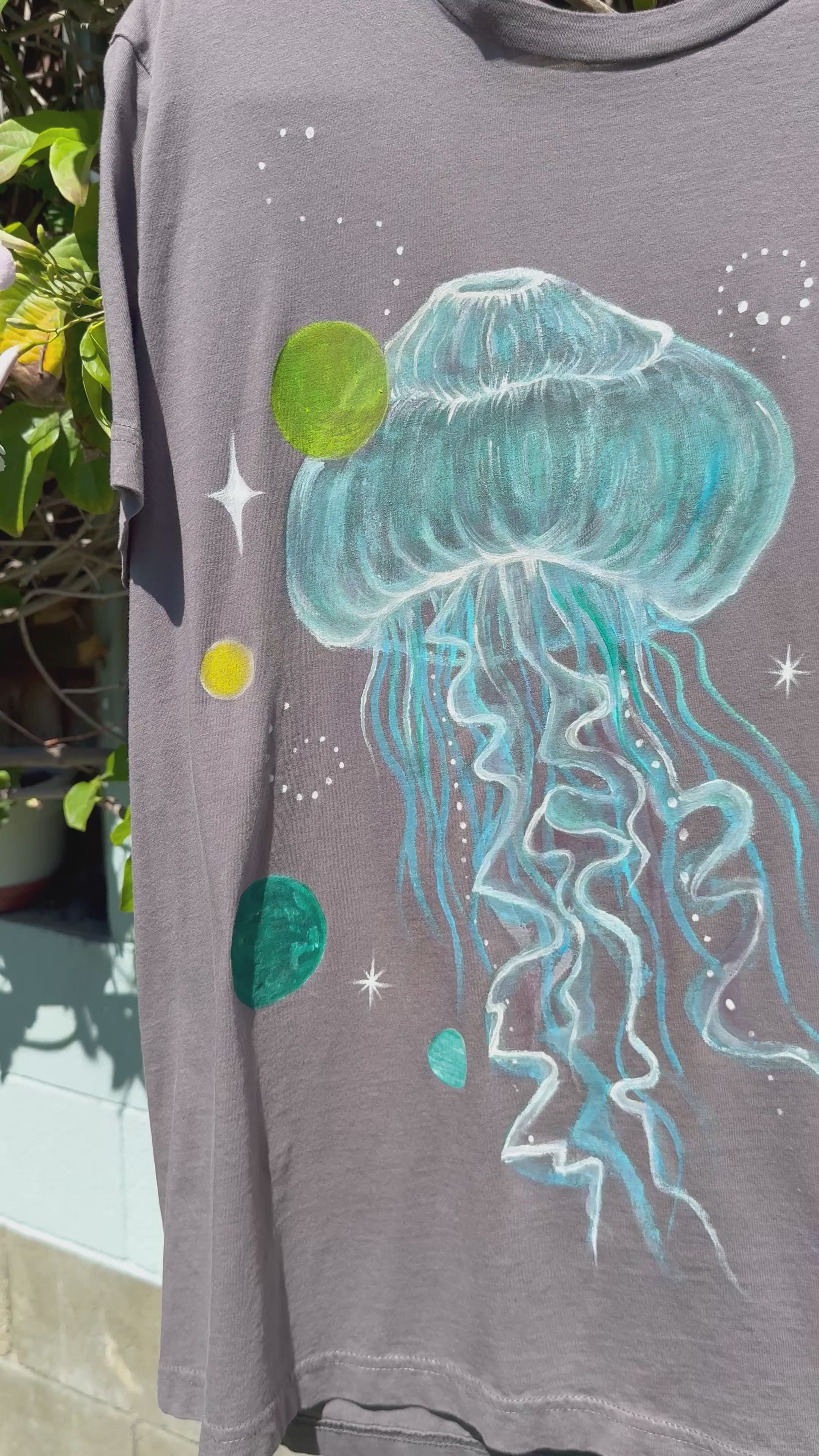 Space Jellyfish Hand Painted Tshirt