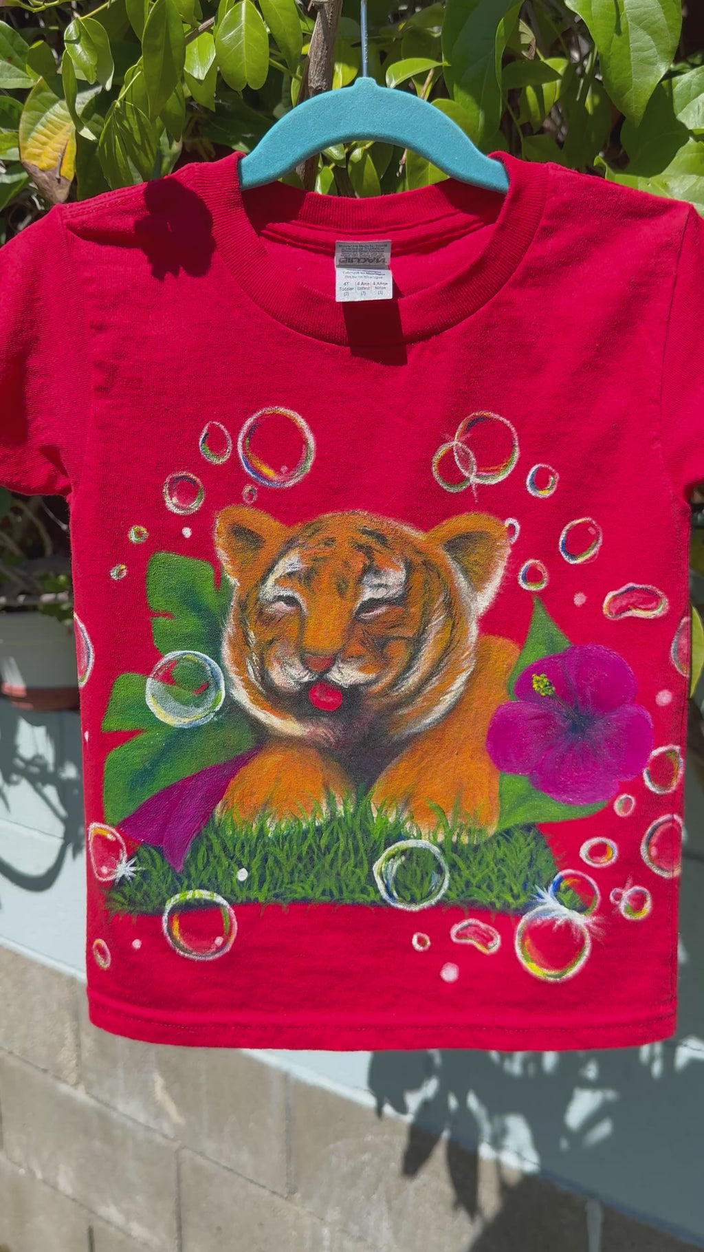 Tiger Hand Painted Children’s Tshirt